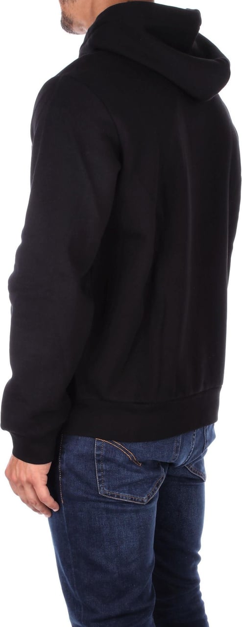 Lacoste Lacoste men’s colour-block sweatshirt with kangaroo pocket Zwart