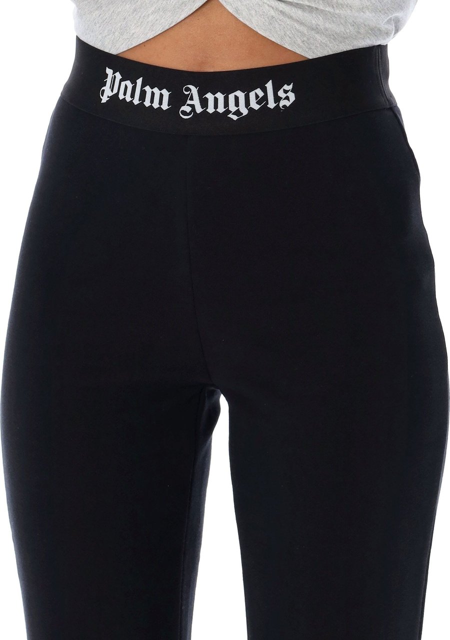 Palm Angels Logo tape flare sweatpants Zwart