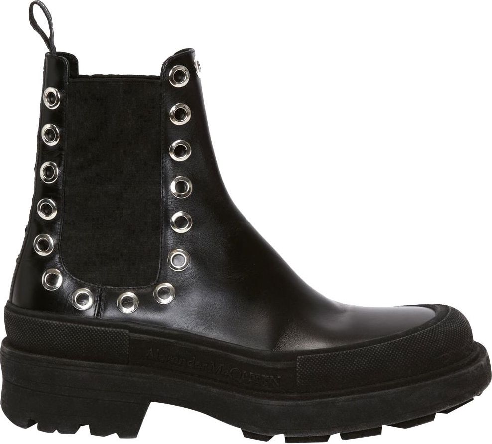 Alexander McQueen eyelet-detail Chelsea boots Zwart