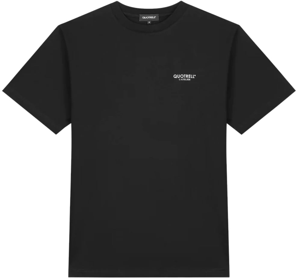 Quotrell L'atelier T-shirt | Black/beige Zwart