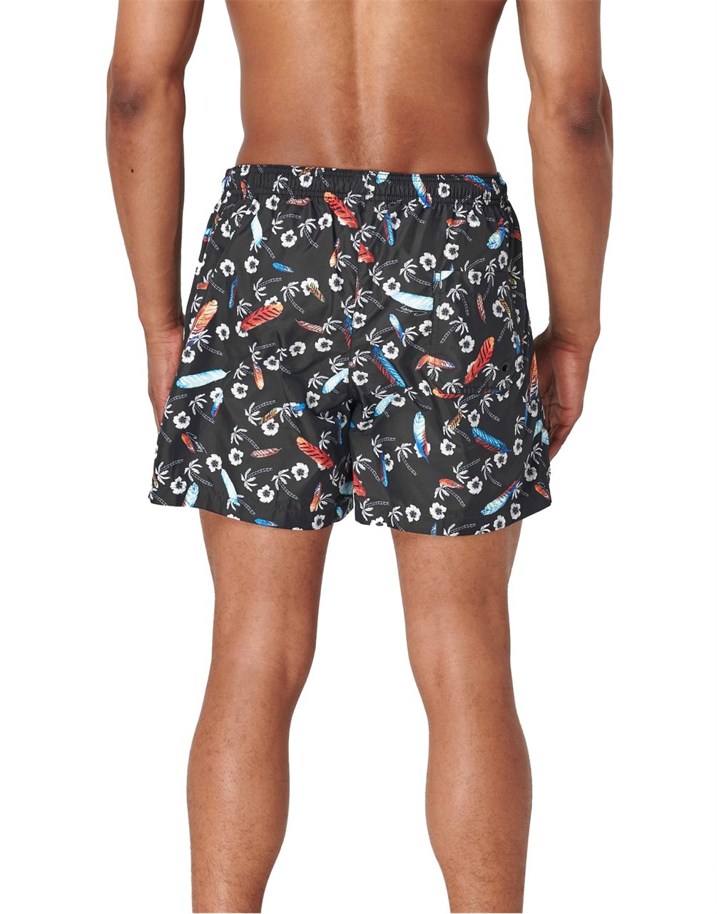 Marcelo Burlon Hawaii Print Swim Shorts Zwart