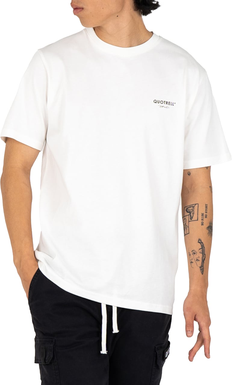 Quotrell Jaipur T-shirt | Off White/brown Wit
