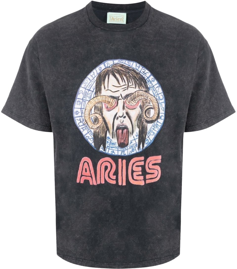 Aries Astrology For Aliens Logo T-shirt Zwart