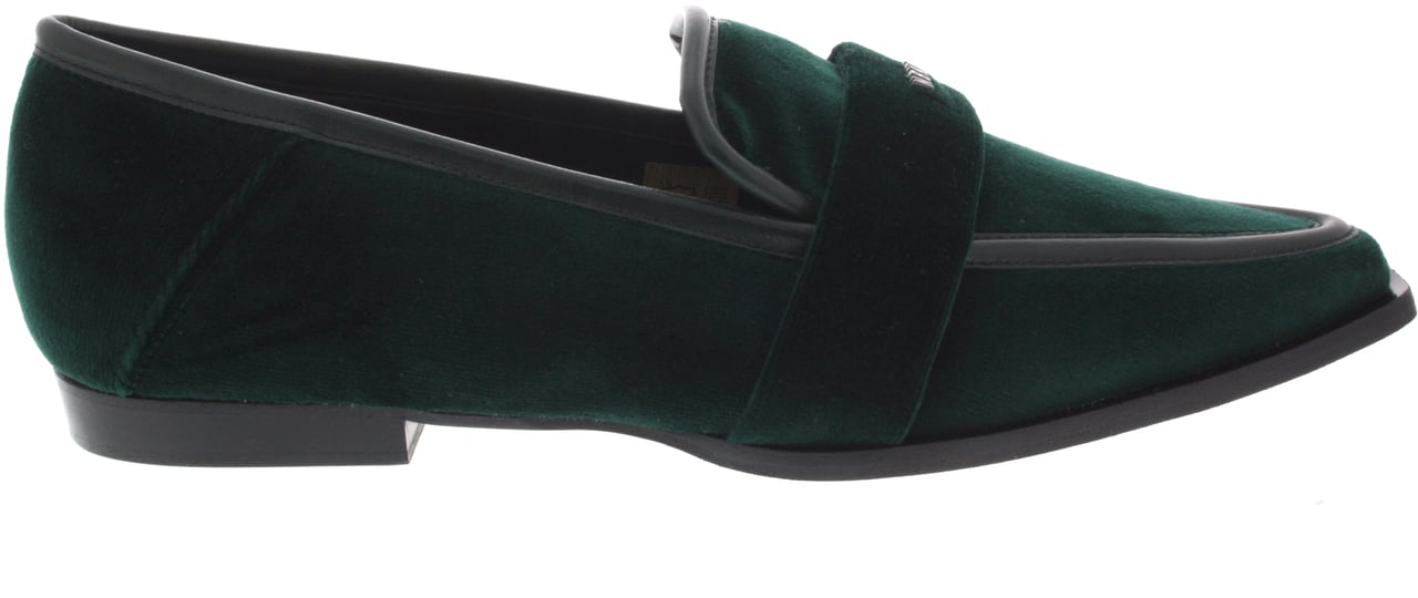 Nubikk Delphine Loafer | Groene Velvet Loafers voor Dames Beige