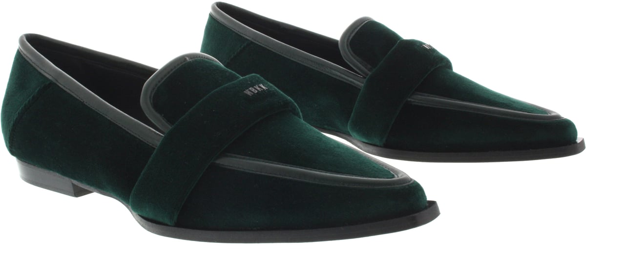 Nubikk Delphine Loafer | Groene Velvet Loafers voor Dames Beige