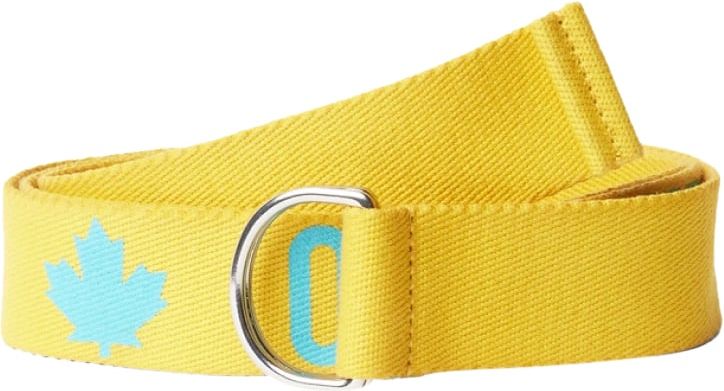 Dsquared2 One Life One Planet Logo Tape Belt Geel