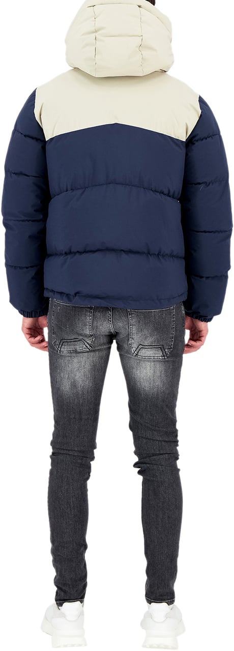 Black Bananas Huddle Puffer Jacket | Navy Blauw