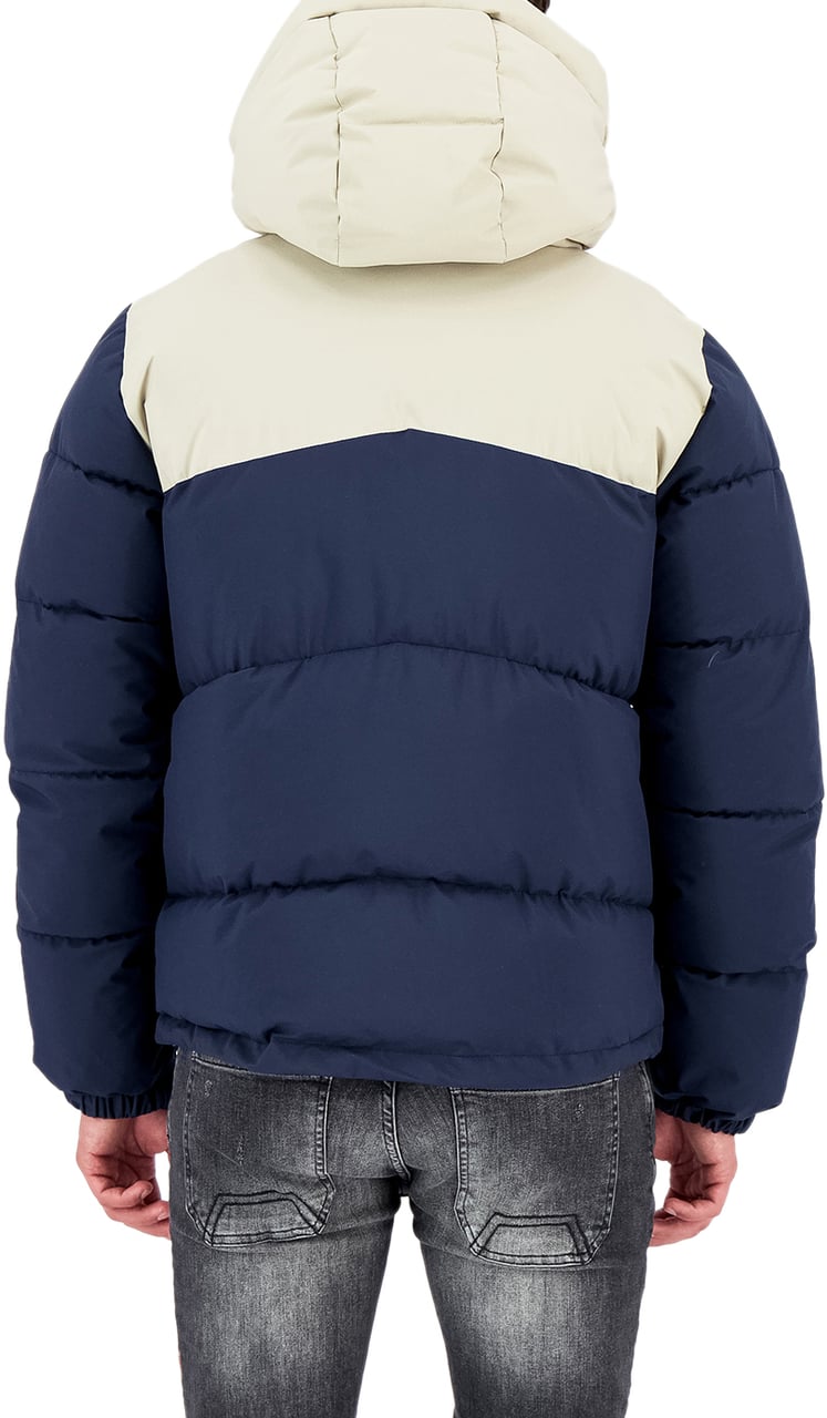 Black Bananas Huddle Puffer Jacket | Navy Blauw