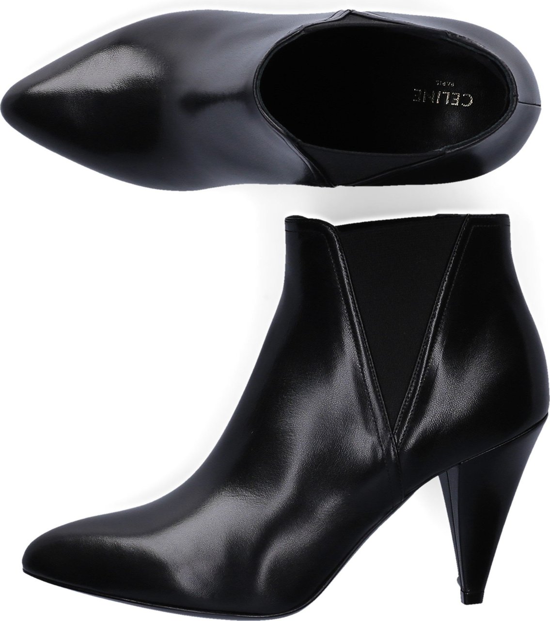 Celine Women Chelsea Boots CROPPED CHELSEA BOOT Logo Black - Cone Zwart