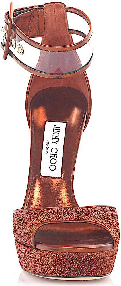 Jimmy Choo Women Platform Sandals - Lurex Oranje