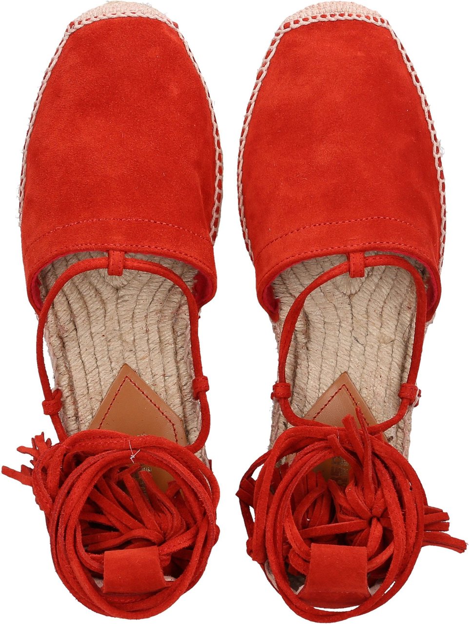 Dsquared2 Women Espadrilles Sandals FLAT Suede Red Roman Lacing - Fonda Oranje
