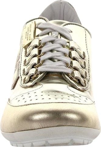 Philipp Plein Women Low-Top Sneakers Patent Leather Logo Gold - Elvis Goud
