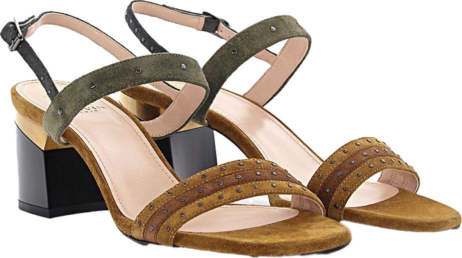 Lanvin Women Sandals With Strap Suede Beige - Aden Beige