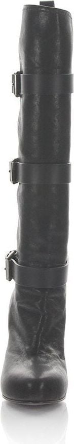 Giuseppe Zanotti Women Boots Calfskin Decorative Buckle Black - BROWNIE Zwart