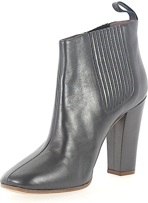 Marc Jacobs Women Ankle Boots Smooth Leather Metallic Grey - BASSY Grijs