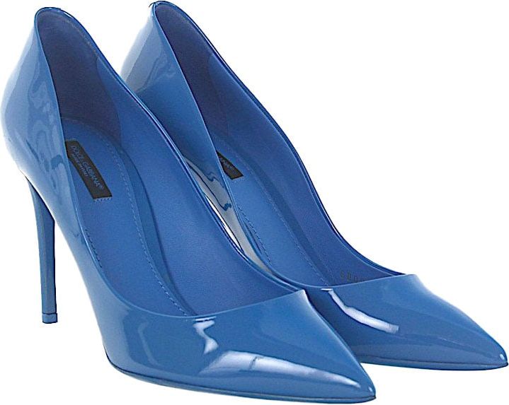 Dolce & Gabbana Women Pumps Patent Leather Blue - Amaranto Blauw