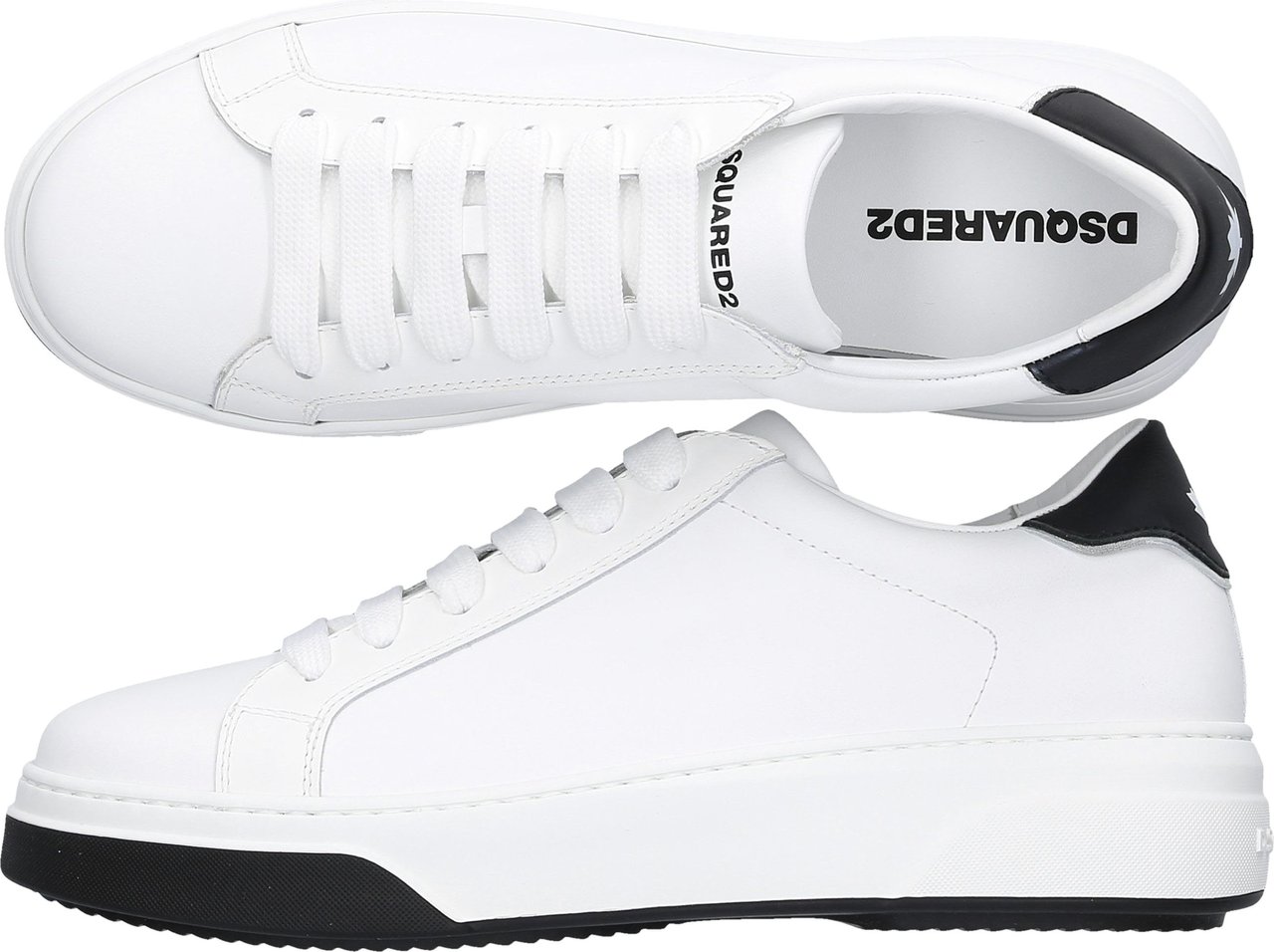 Dsquared2 Low-top Sneakers Bumper Calfskin Melvin Wit