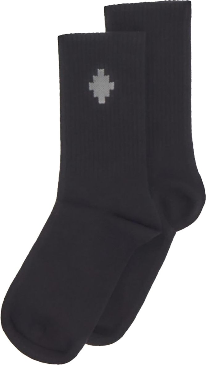 Marcelo Burlon Logo Midhigh Socks Zwart