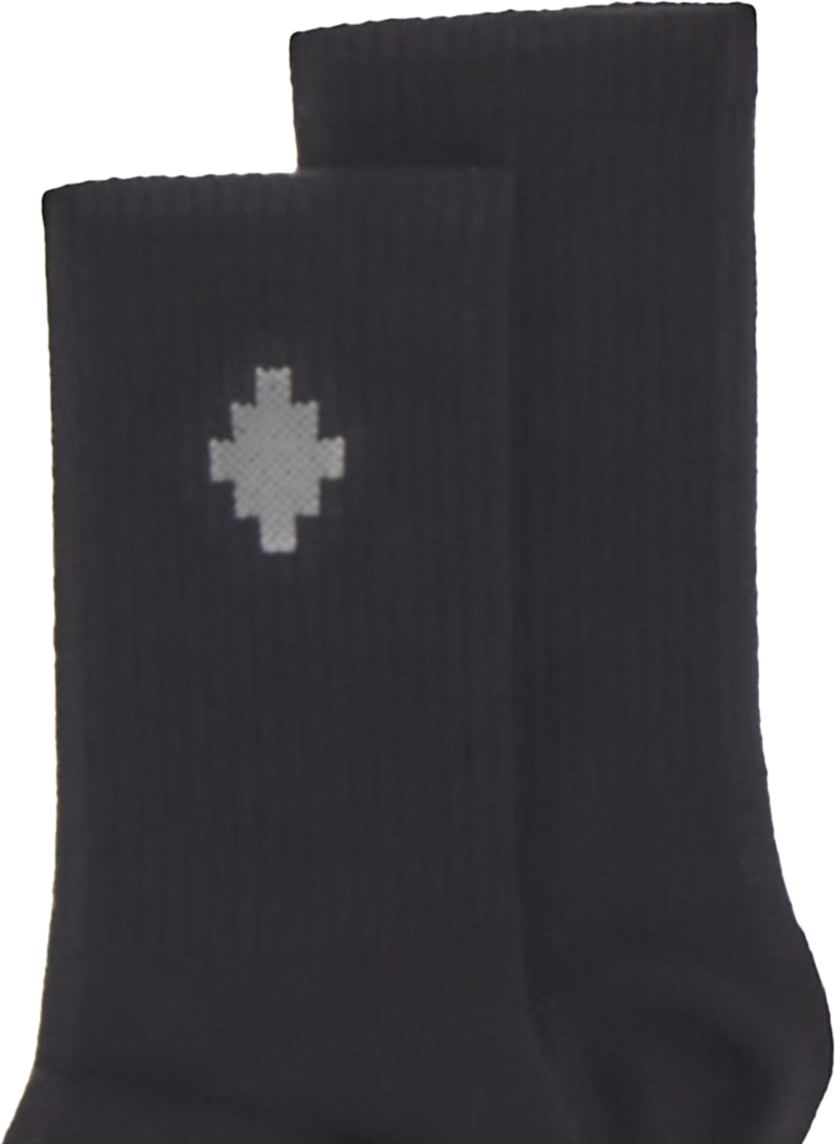 Marcelo Burlon Logo Midhigh Socks Zwart