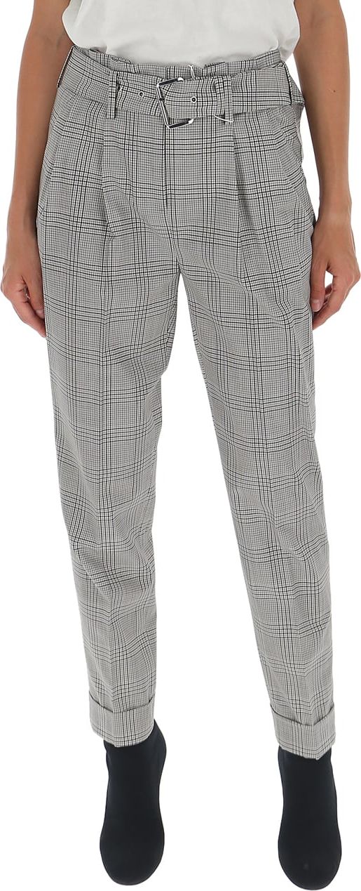 Michael Kors checked tailored trousers Grijs