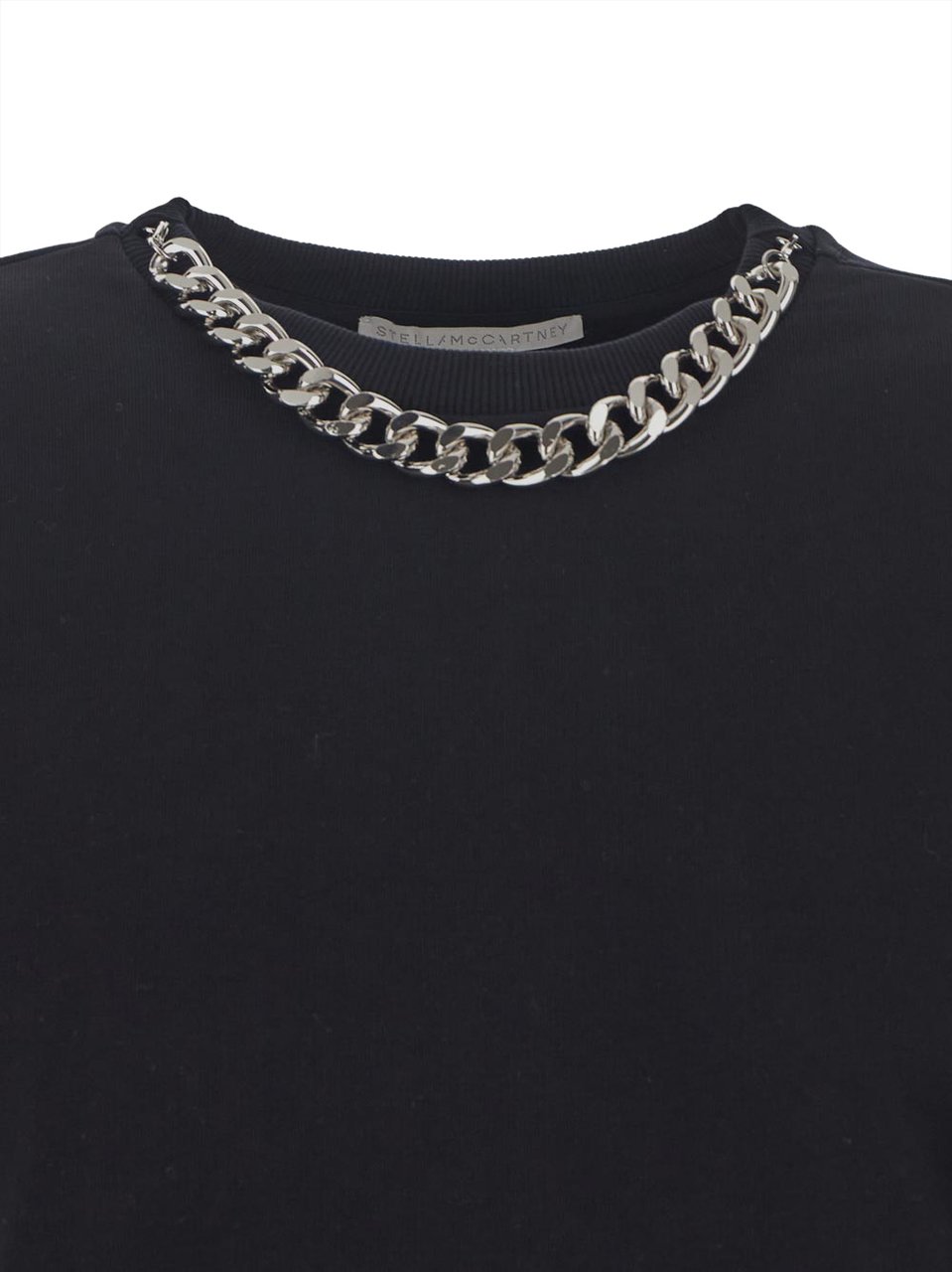 Stella McCartney Stella McCartney Black cotton oversize sweatshirt Zwart