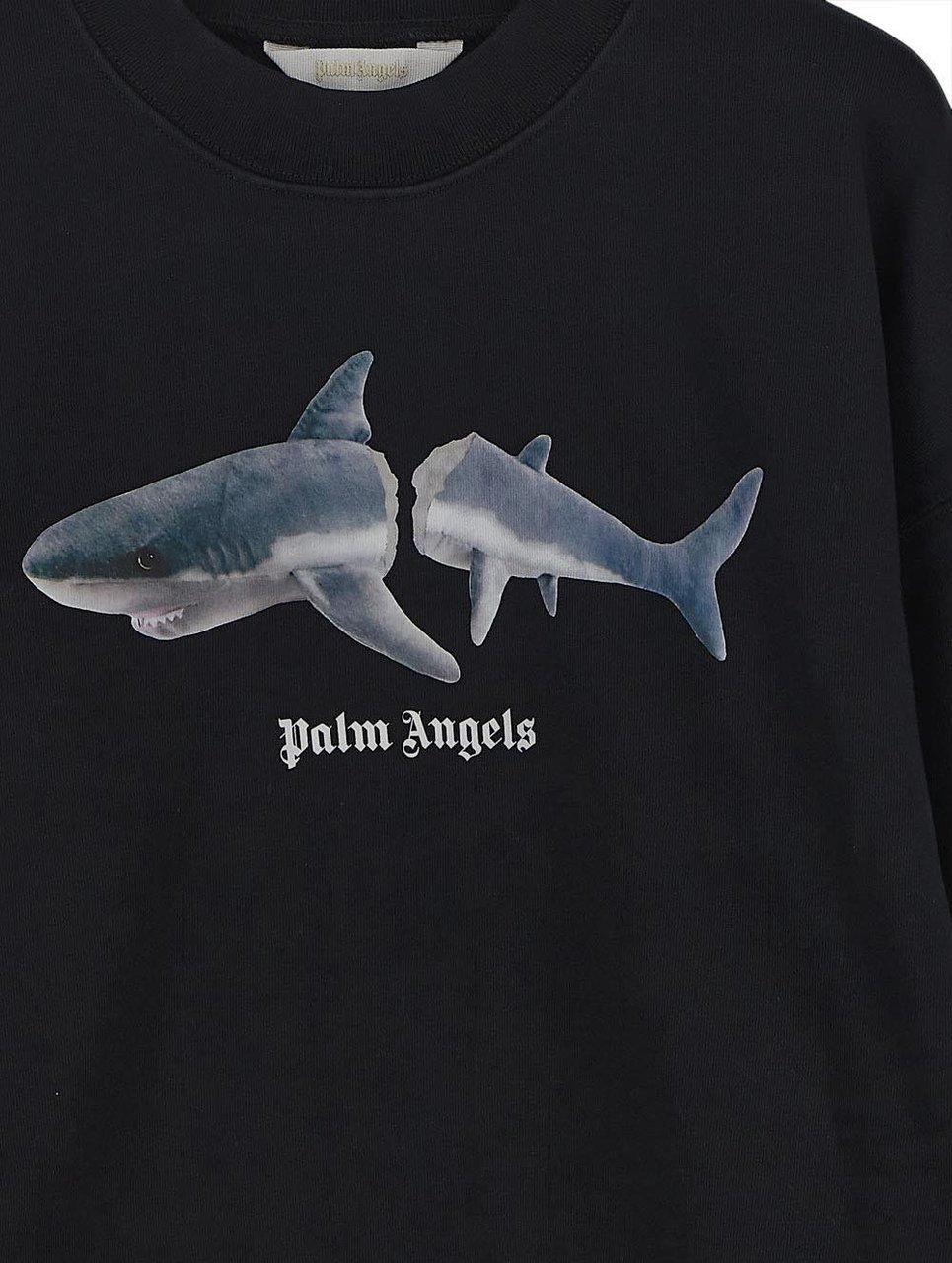 Palm Angels Shark Crew Neck Sweatshirt Zwart