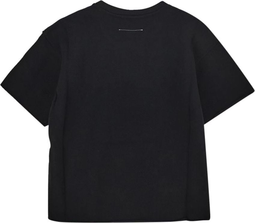 MM6 Maison Margiela "6" Embroidered T-Shirt Zwart