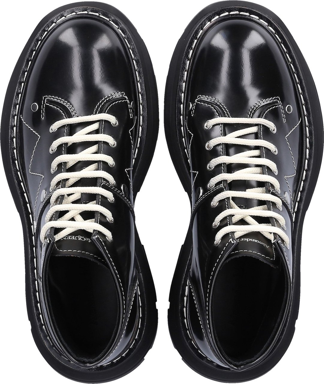 Alexander McQueen Ankle Boots Whqsg Calfskin Blackberry Zwart