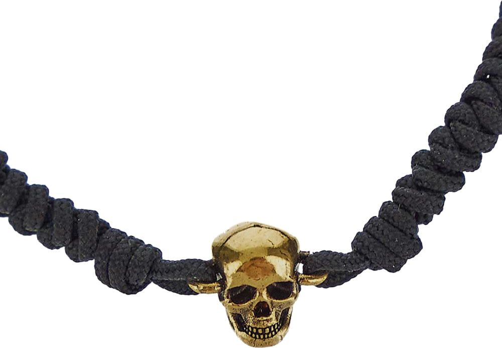 Alexander McQueen Skull Friendship Bracelet Zwart