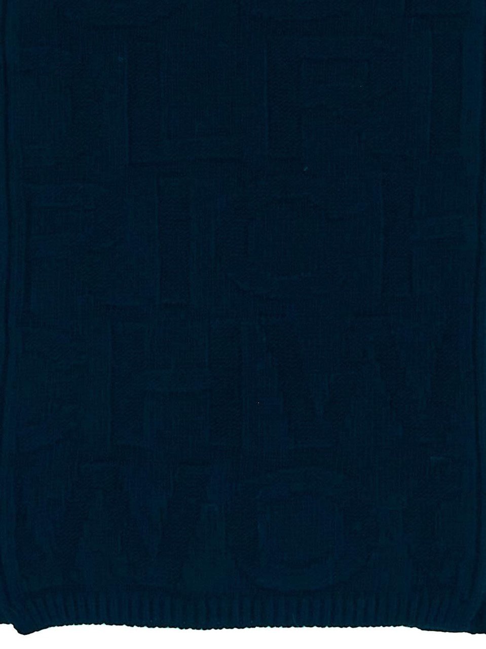 Woolrich Kid's Monogram Scarf In Merino Wool Blend Blauw