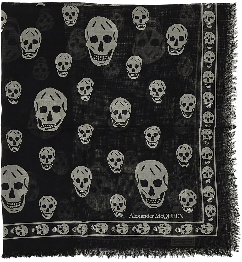 Alexander McQueen Scarfs Black Zwart