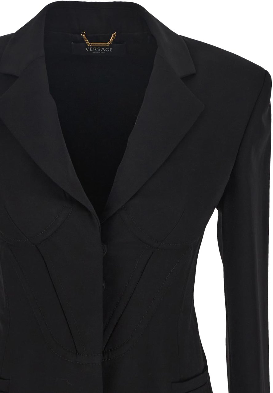 Black fitted jacket clearance