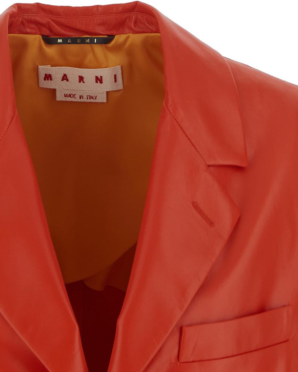 Marni Leather Jacket Oranje