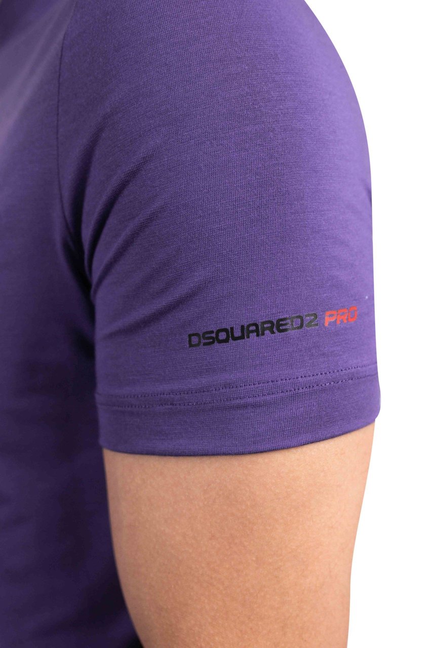 Dsquared2 Sleeve Pro Logo T-Shirt Heren Paars Paars
