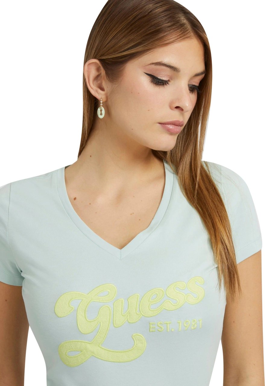 Guess Front Logo T-Shirt Dames Groen Groen