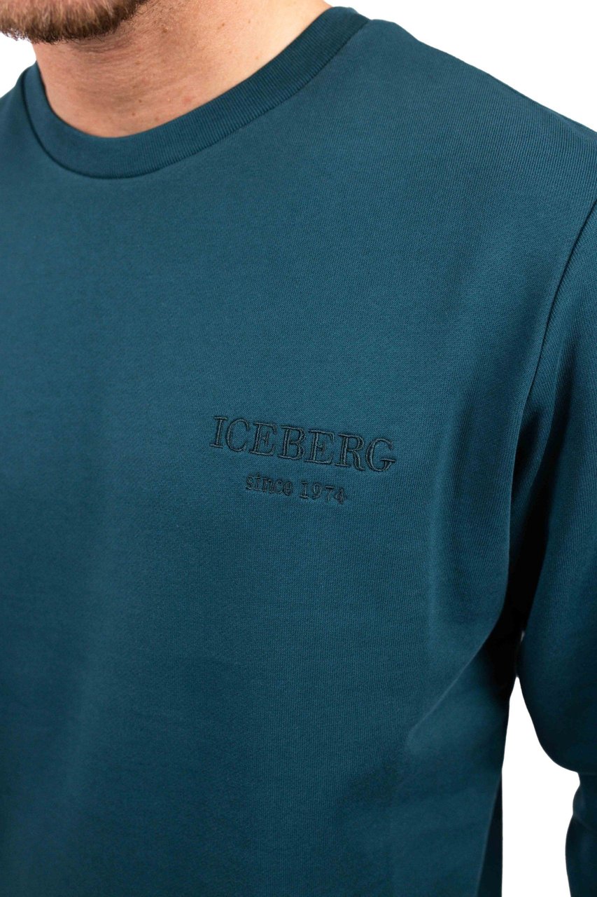 Iceberg 5C Felpa Heritage Logo Sweater Heren Blauw Blauw