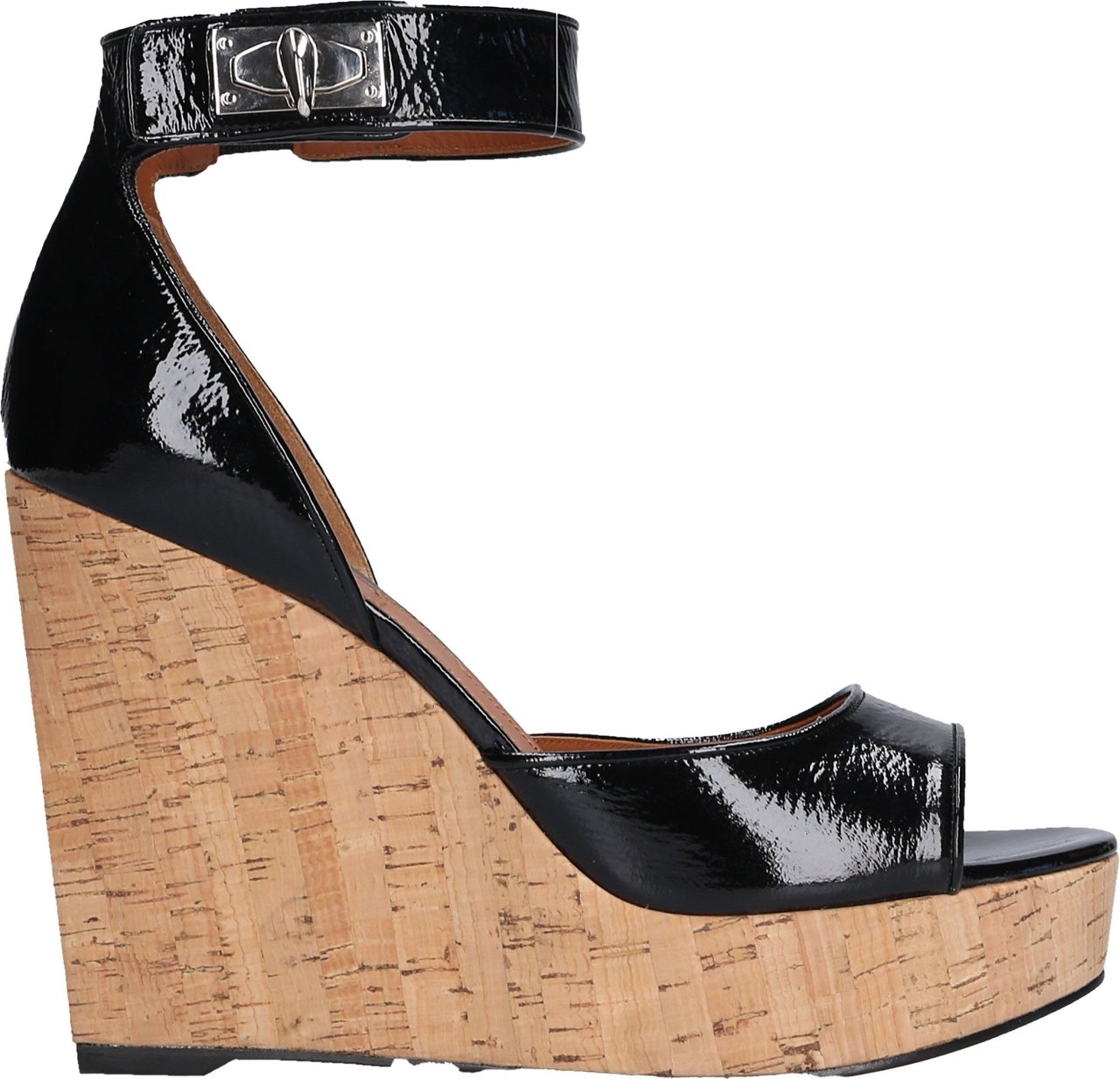 Givenchy Women Sandals Patent Leather - Talco Zwart