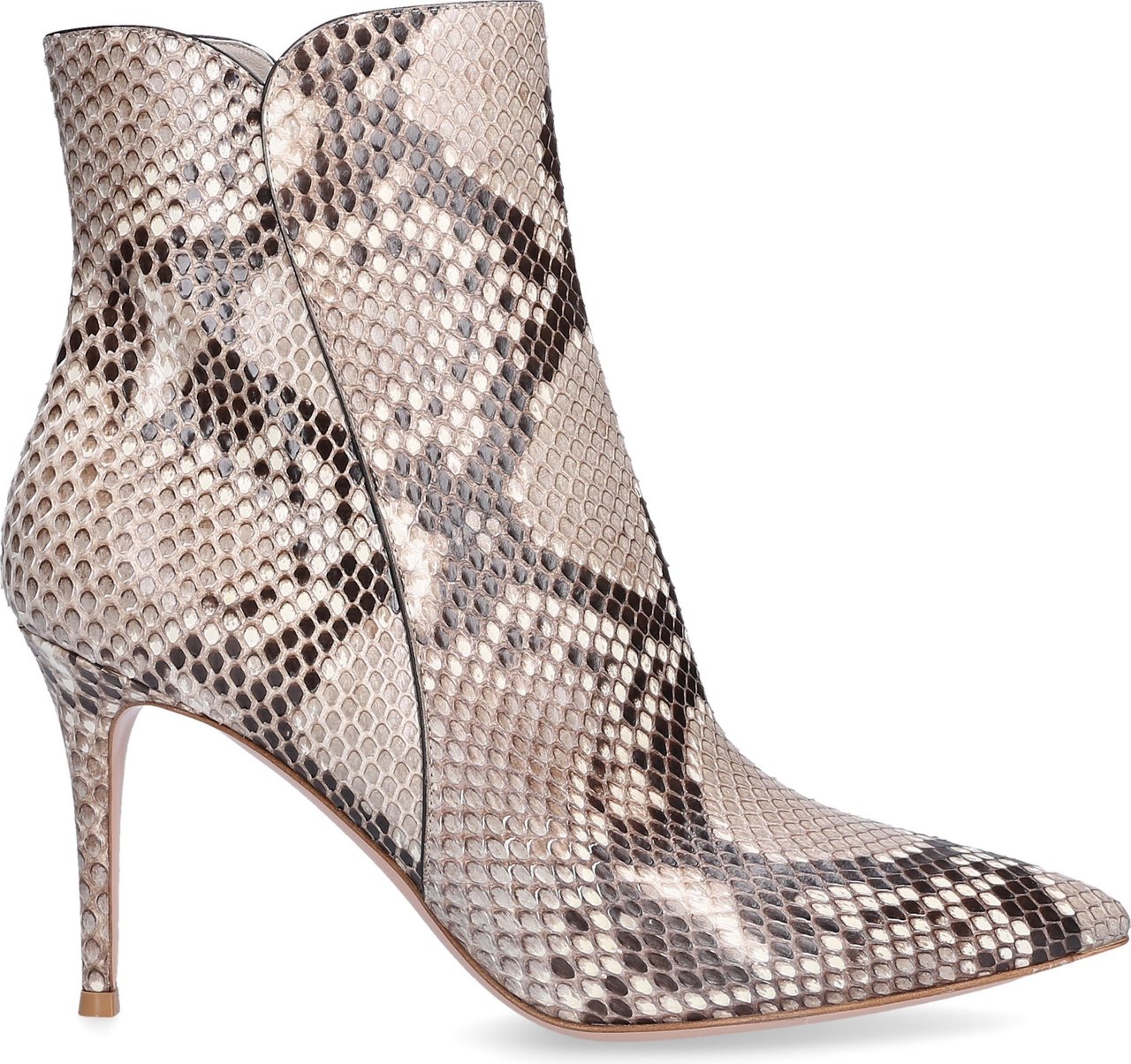Gianvito Rossi Ankle Boots Exotic Levy Python Leather Judy Grijs