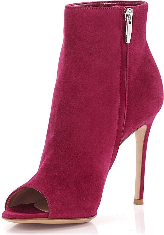 Gianvito Rossi Women Ankle Boots LAIS Suede - Cannes Rood