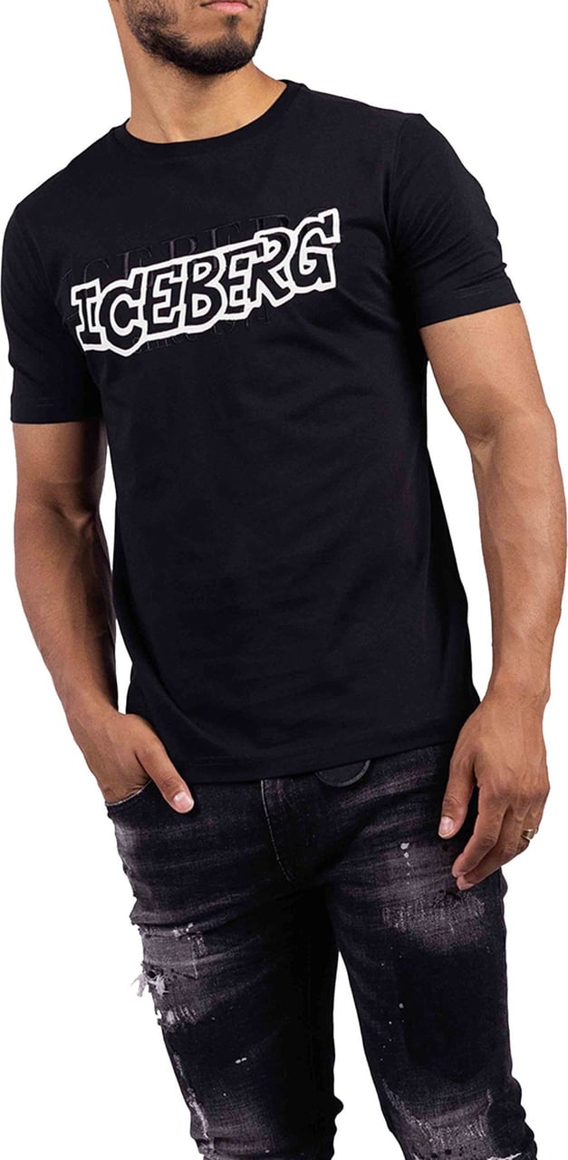 Iceberg Logo T-Shirt Zwart Zwart