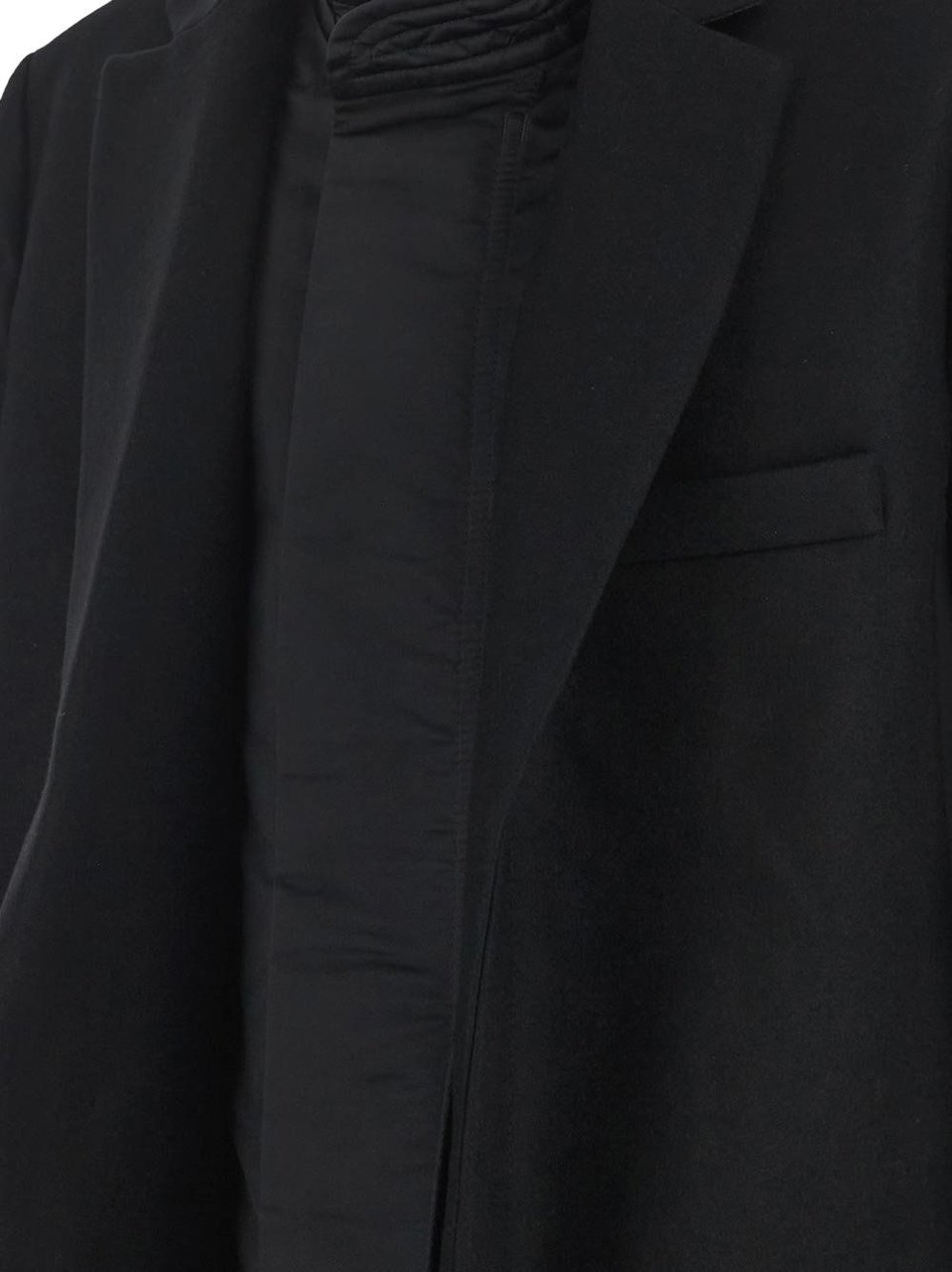 Sacai Panelled Coat Zwart