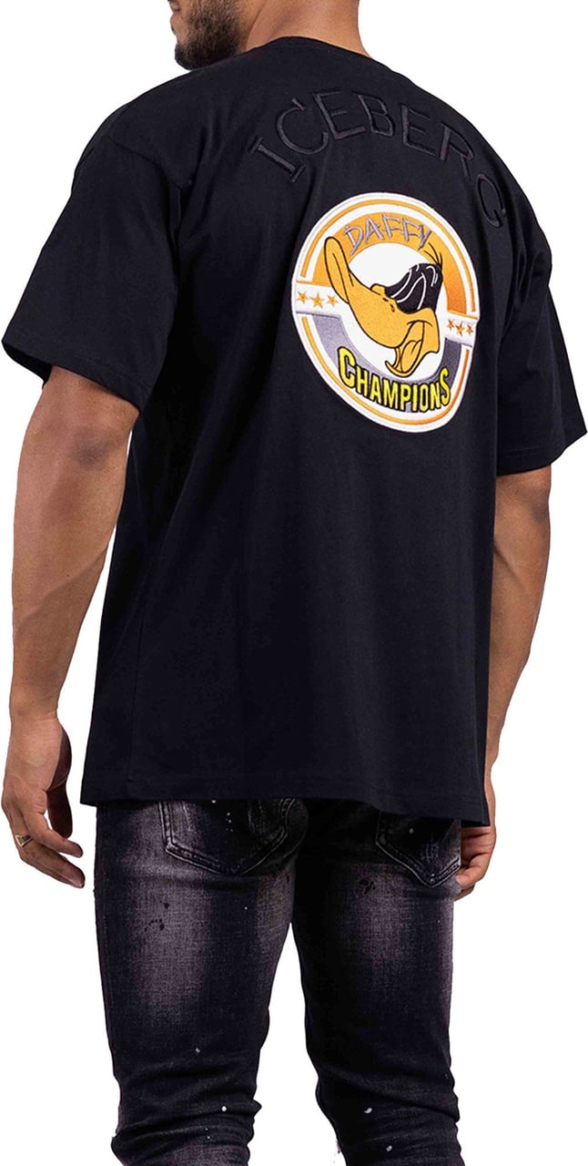 Iceberg 5D Speedy Gonzales Logo T-Shirt Heren Zwart Zwart