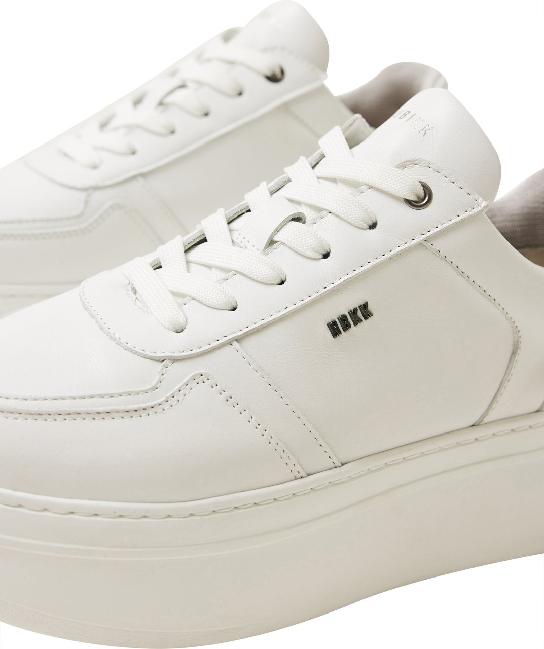 Nubikk Bayou Platform | Witte Sneakers voor Dames Bruin
