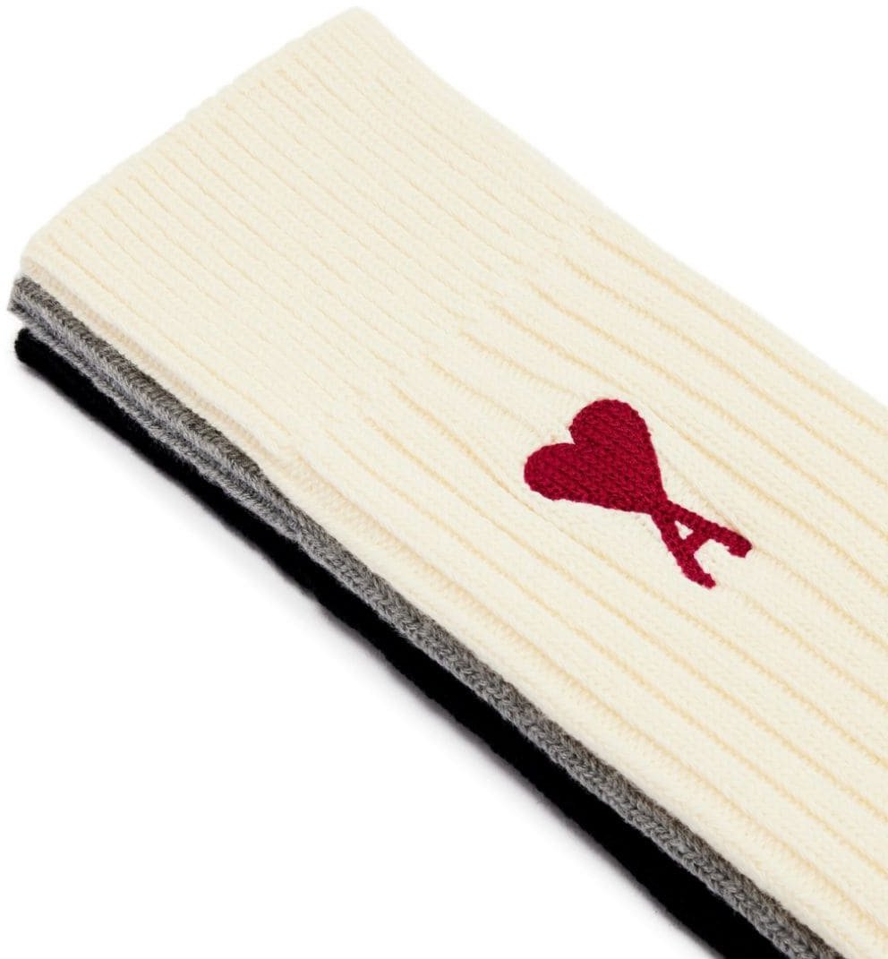 AMI Paris chaussettes nervurees a logo brode Divers