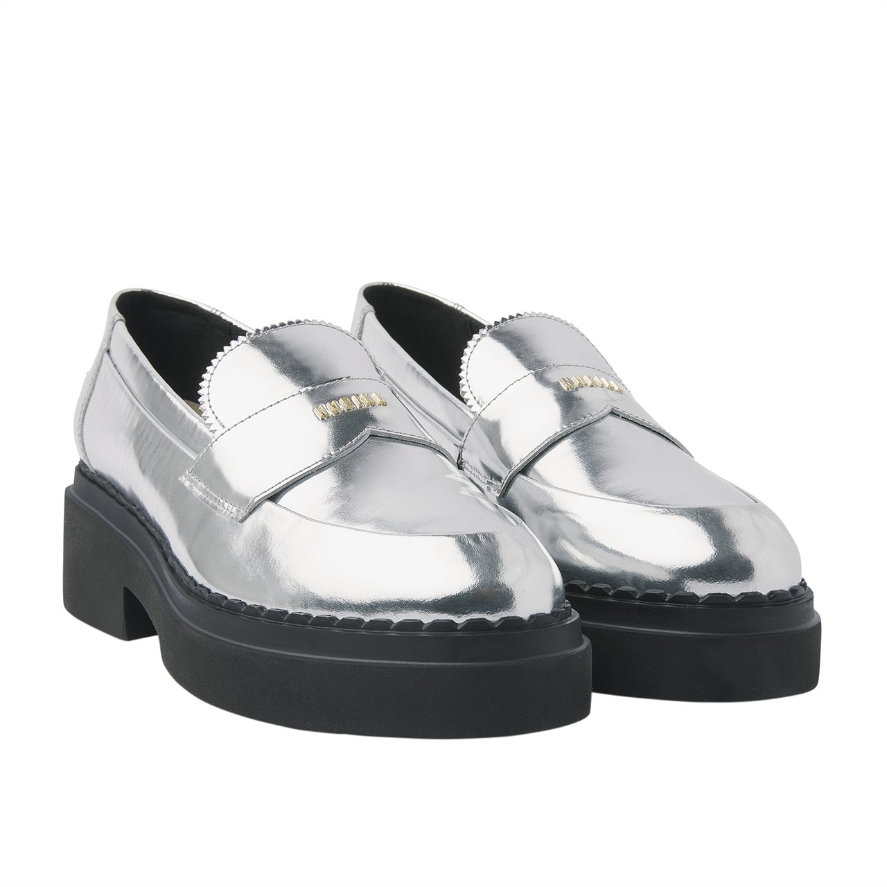 Nubikk Dames Frankie Loader Loafer Zilver Metallic