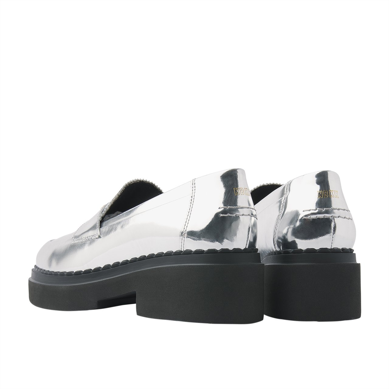 Nubikk Dames Frankie Loader Loafer Zilver Metallic