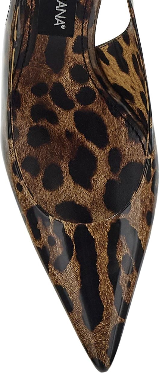 Dolce & Gabbana Leopard Print Slingback Bruin