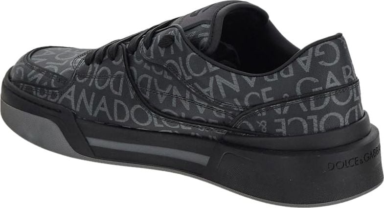 Dolce & Gabbana Logo Motif Lace-Up Sneakers Zwart