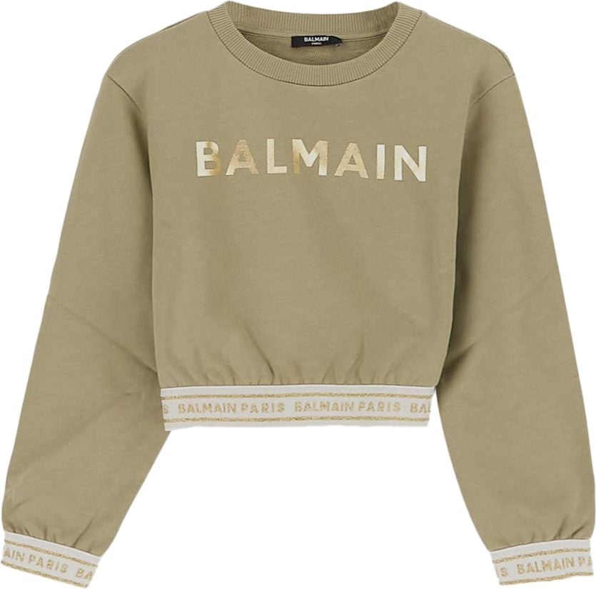 Balmain Cotton Sweatshirt Groen