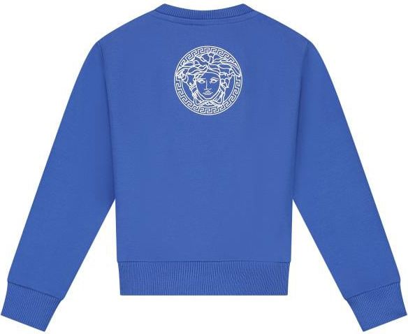 Versace Sweatshirt Fleece + Logo Print + Medusa Print Blauw